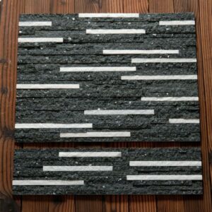Stylish pencil ledger stone panels suitable for indoor and outdoor use.