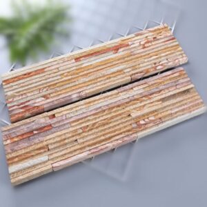 Natural pencil ledger stone panels showcasing earthy textures