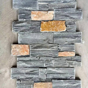 Textured loose stone wall cladding for outdoor and indoor use