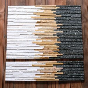 Elegant pencil ledger stone panels in various tones for wall applications
