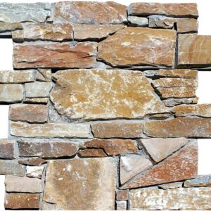 Oyster cement stacked stone showcasing a modern design