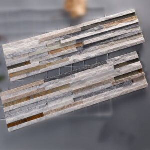 Stylish pencil ledger stone panels in natural finish