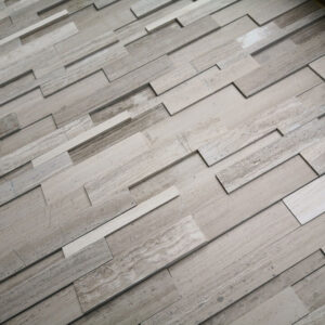 3D wall panels with grey wood grain marble design