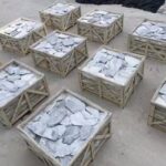 Natural irregular flagstone pavers in various shapes and colors