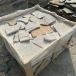 Collection of irregular flagstone pavers for landscaping