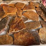 Collection of irregular flagstone pavers in various colors and sizes