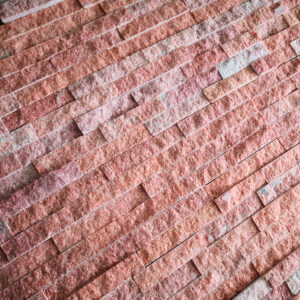Natural red quartzite stone cladding for exterior and interior design