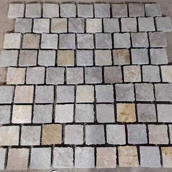 Elegant flagstone pavers arranged for outdoor flooring