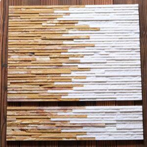Elegant pencil ledger stone panels for wall cladding