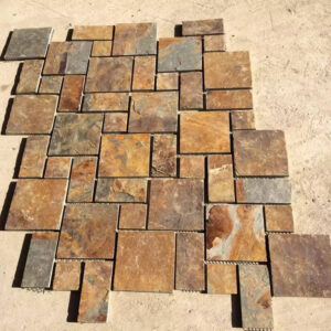 Natural rustic slate crazy paving flagstone for outdoor use