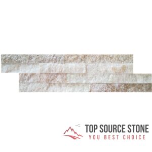 Cream quartz split face mosaic wall tiles for interior design