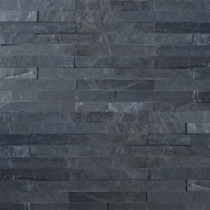 Black slate stacking stone veneer panels offering a stylish finish.